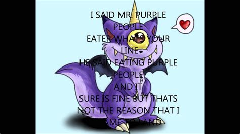 One Eyed One Horned Flying Purple People Eater Lyrics